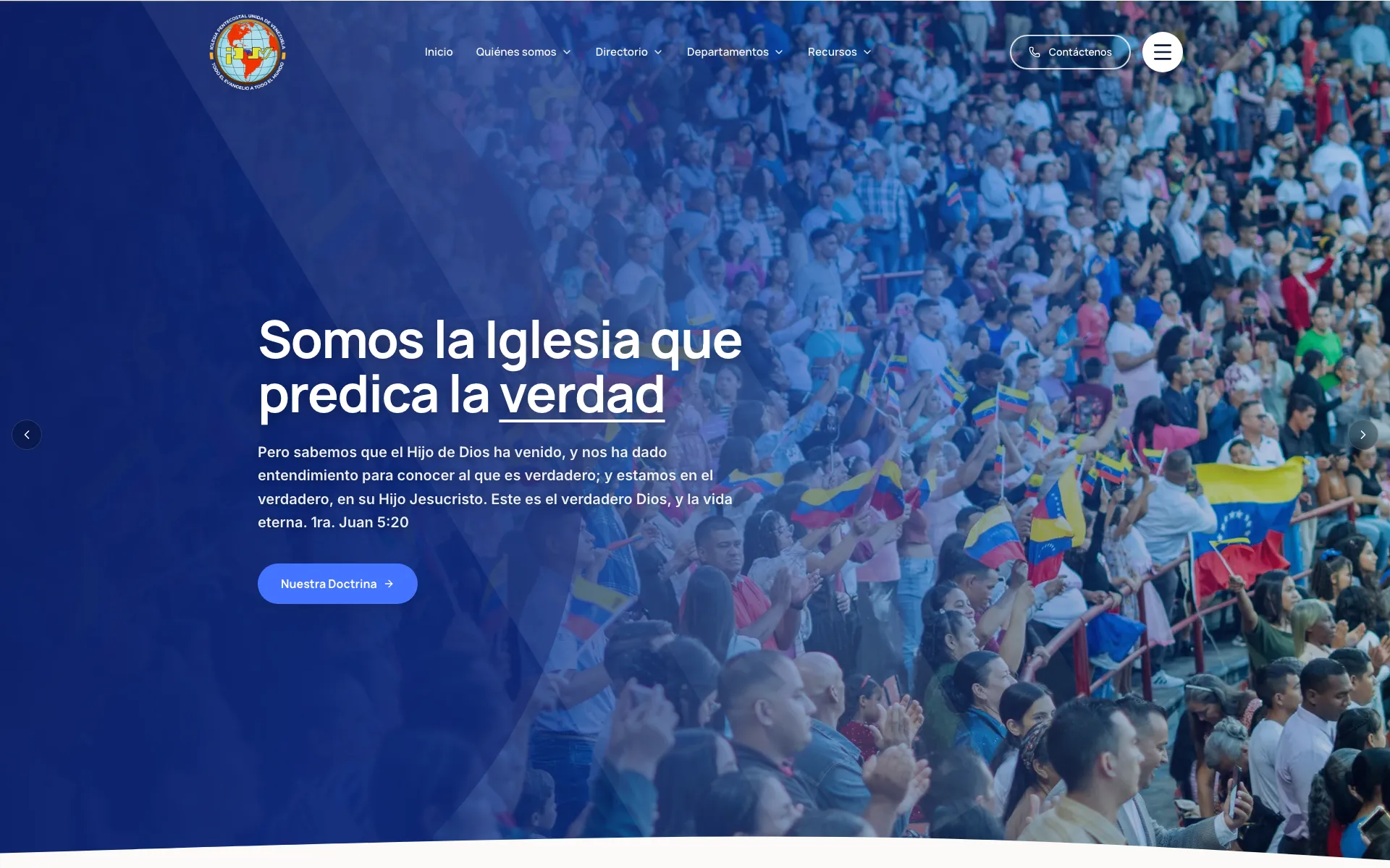 Portada del portal institucional IPUV.org
