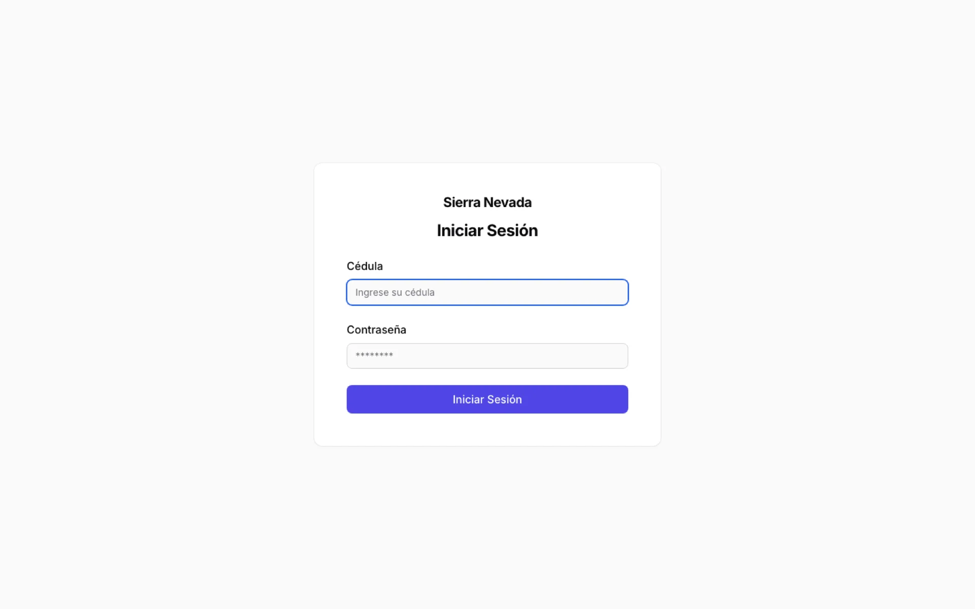 Acceso al panel de gestión de Sierrane